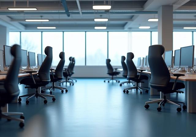 Open space équipé de fauteuils ergonomiques pour entreprise